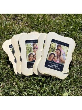 NEW ArtMinds LOT OF 5 Unfinished Wooden Rectangle Frames DIY Craft 4x6" Photo